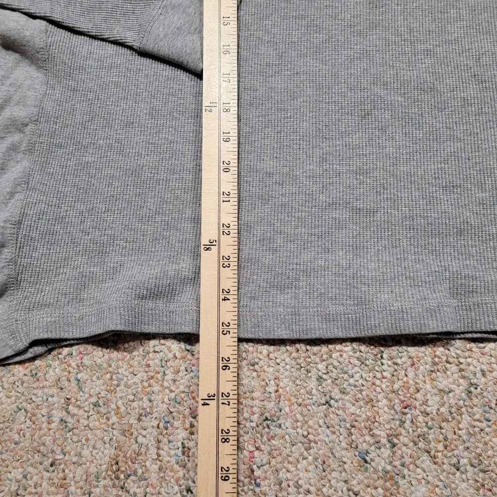 Air Jordan Thermal Shirt Mens XXL Gray Jumpman Waffle Knit Long Sleeve Tee